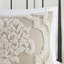 Édredon 3 pièces en chenille de coton, double / grand, lit double / grand taupe Tranquility-124253876