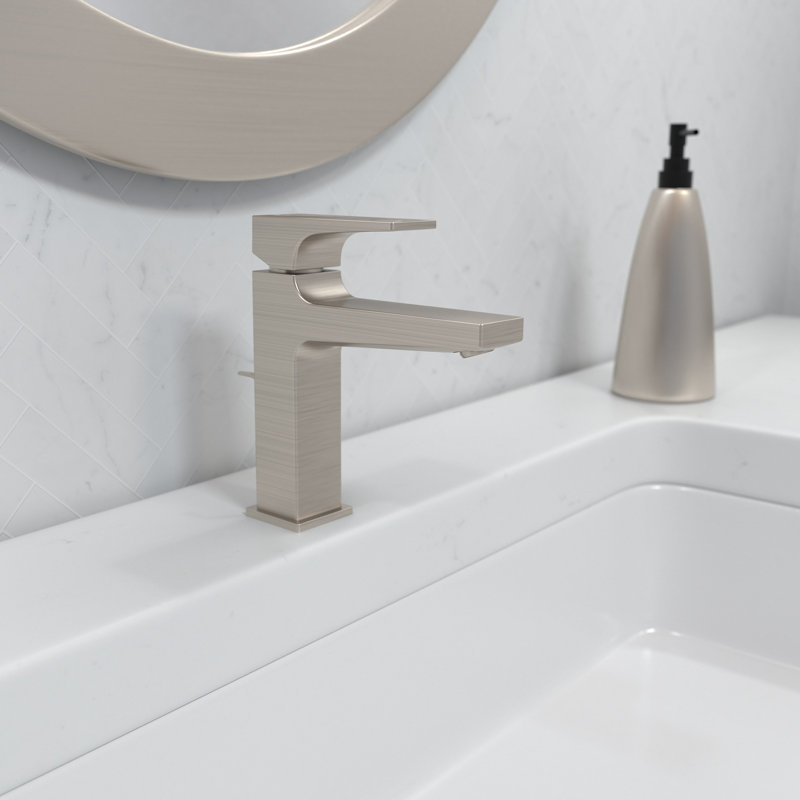 Robinet à un trou Hansgrohe Metropol 110 avec poignée levier et bonde, 1,2 gal / min, Nickel brossé