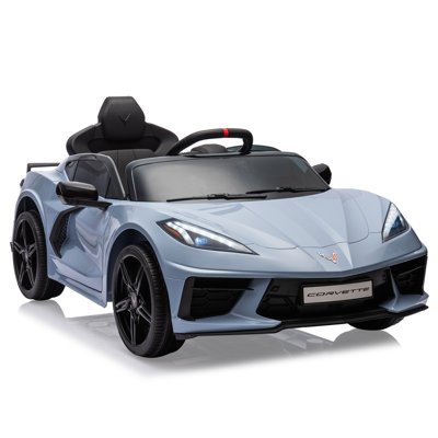 12V Licensed Corvette Kids Electric Sports Car, Toddler Ride On Vehicle with Remote Control, Visual Dashboard, Battery Powered Electric Toy Car