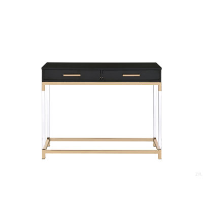 Table de canapé noire et dorée
