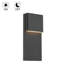 Applique murale d'extérieur à DEL 1 lumière intégrée moderne simple 10W / 13W avec capteur Dusk To Dawn en noir mat pour patio-889663245