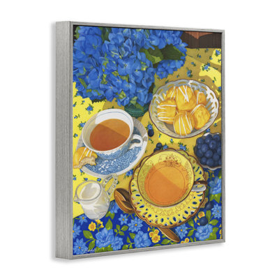 Art du thé bleu et jaune par Mardell Schuster
