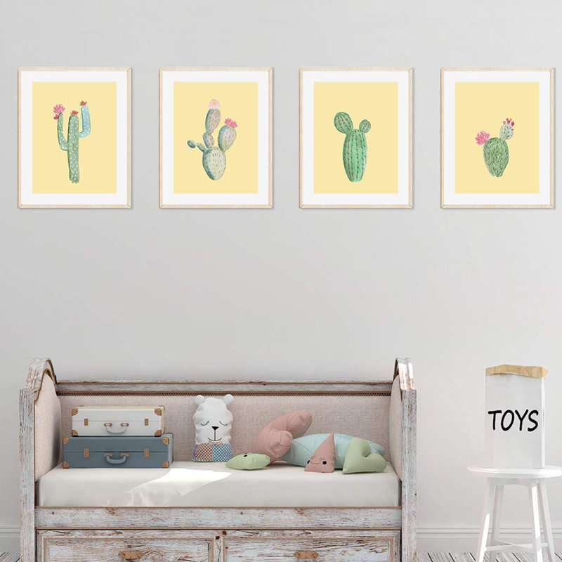 Ensemble 4 pièces de cactus floral désert Dalenna