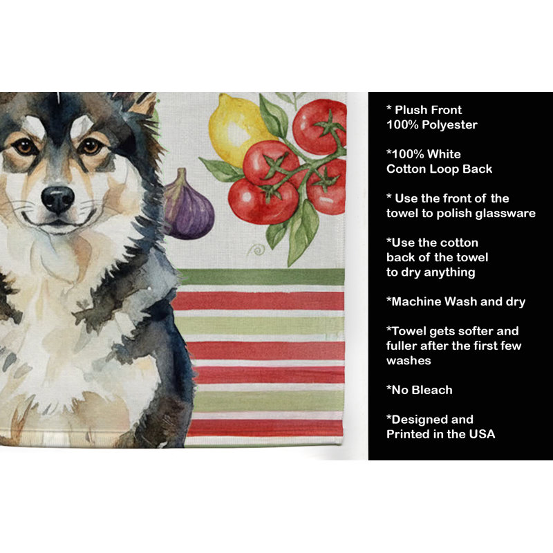 Serviette de cuisine finlandaise Lapphund, Chien finnois de Laponie