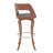 Fiera 29" Swivel Gray Faux Leather And Walnut Wood Bar Stool