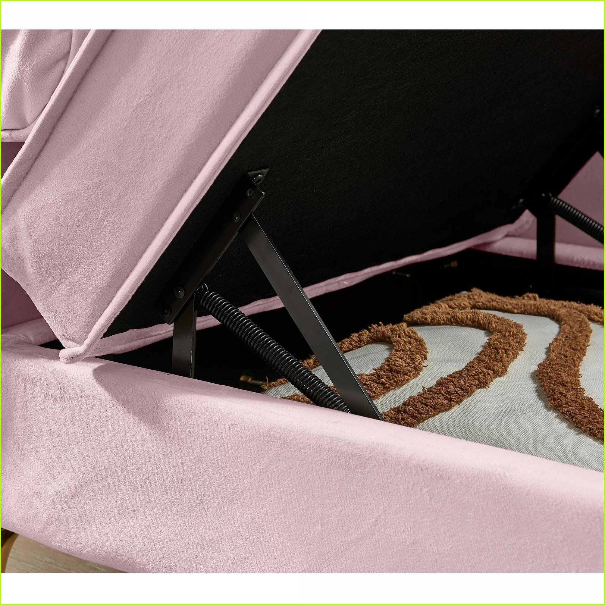 Latitude Run® Modern Velvet Chaise Lounge with Storage for Bedroom ...