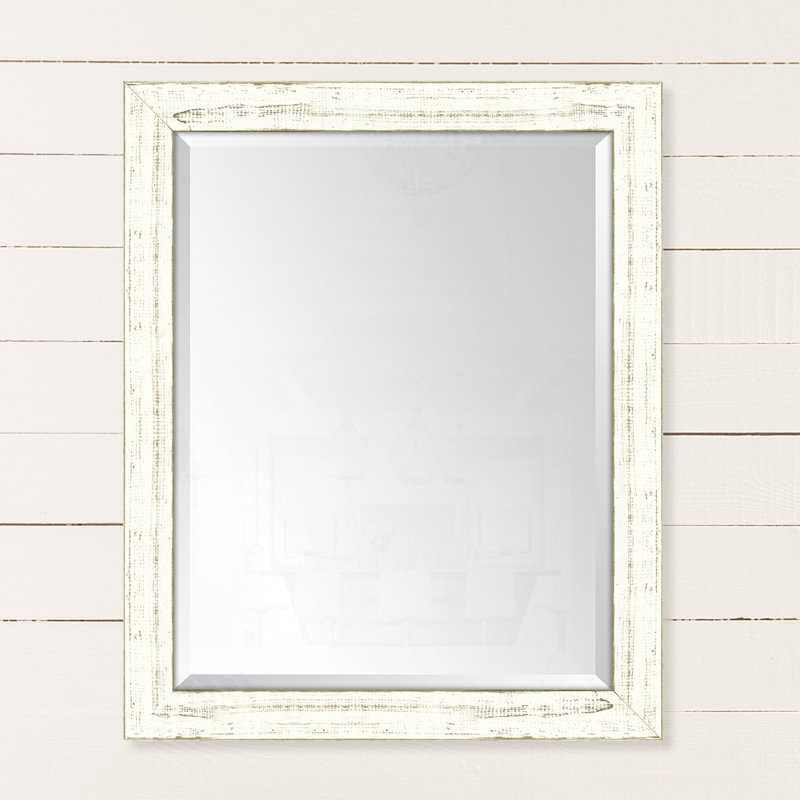 Miroir mural Chincoteague, Blanc, H 39 po x l 27 po