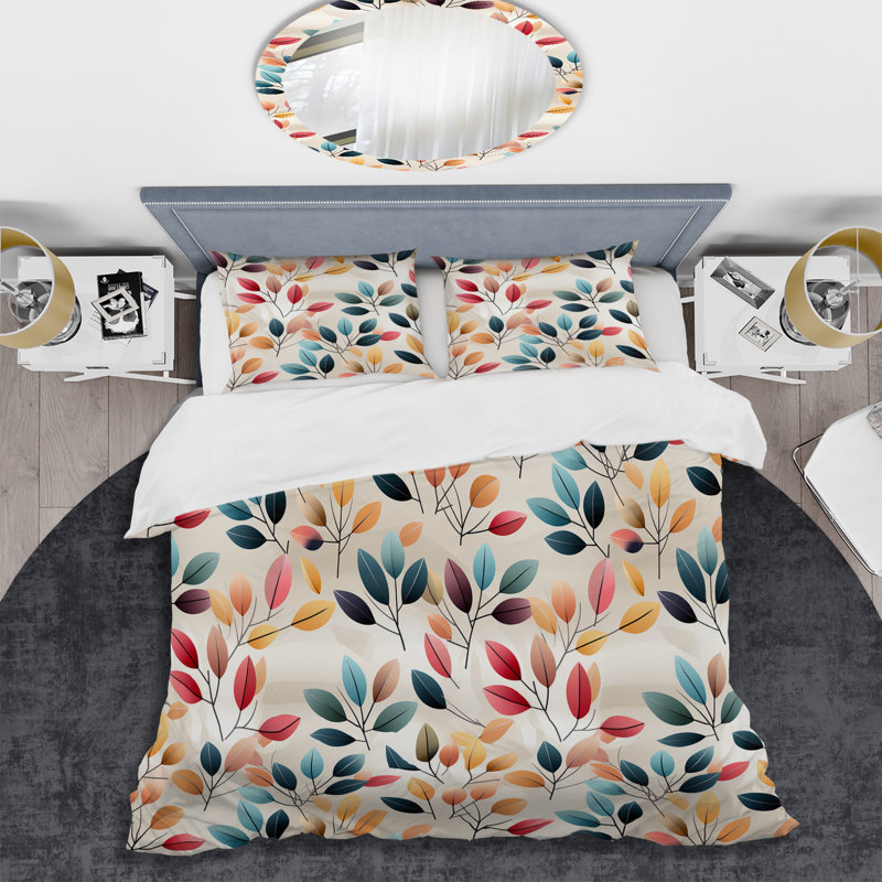 Ensemble de housse de couette géométrique Modern Zen II - Microfibre de polyester