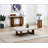Keven Faux Concrete Top & Walnut Finish Sofa Table