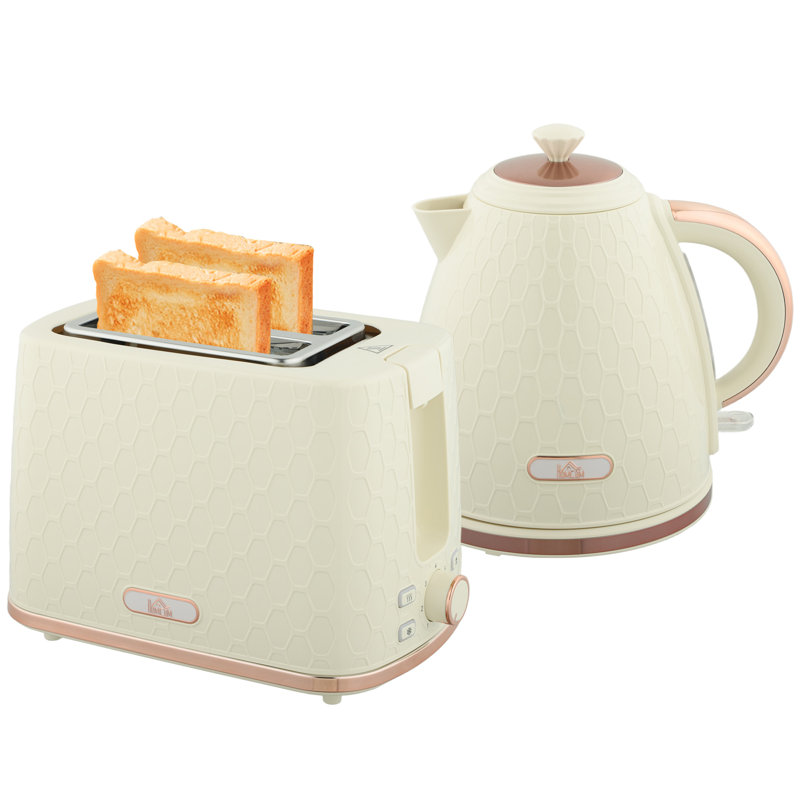 Kettle and Toaster Set, Beige