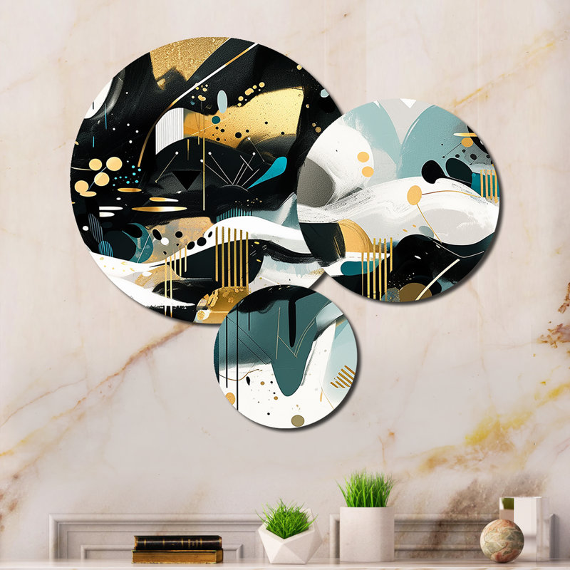Abstract Wall Decor on Metal