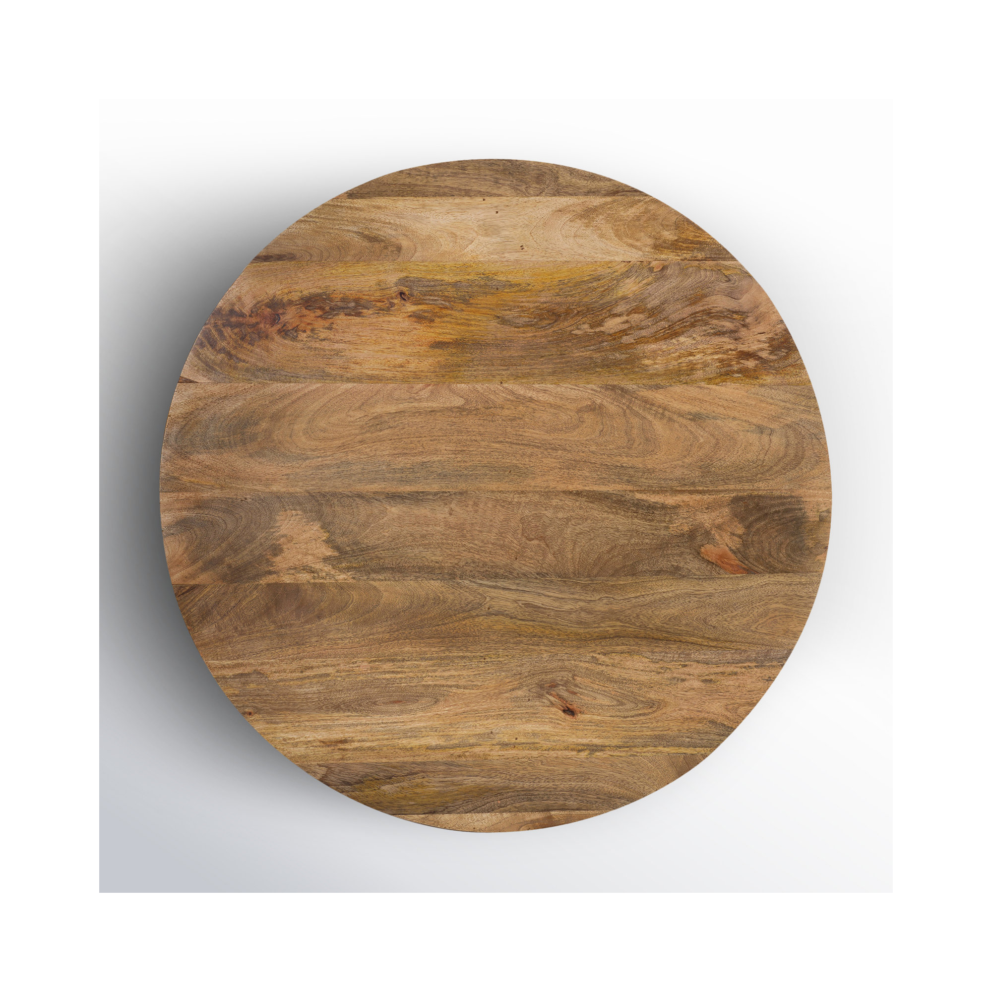 Mango Wood Drum Coffee Table, Natural
