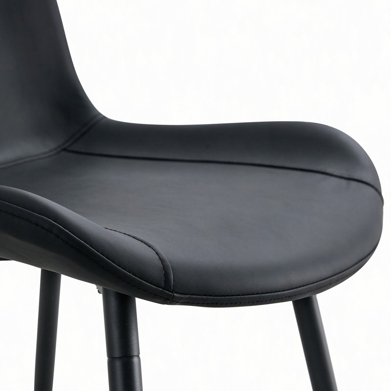 Ensemble de table de salle à manger extensible et de chaises, table coulissante de 59 à 71 po, jumelée à 6 chaises en polyuréthane artificiel avec coussins incurvés. Convient pour les salles à manger, les bureaux, etc.