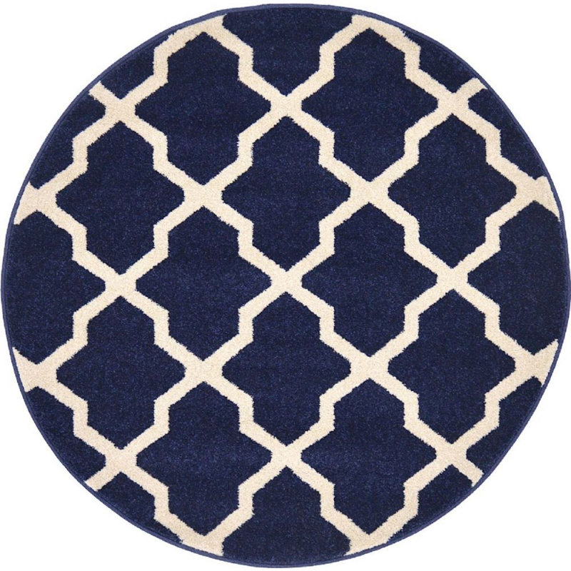Bartman Geometric Indoor Rug, Round 3'3"