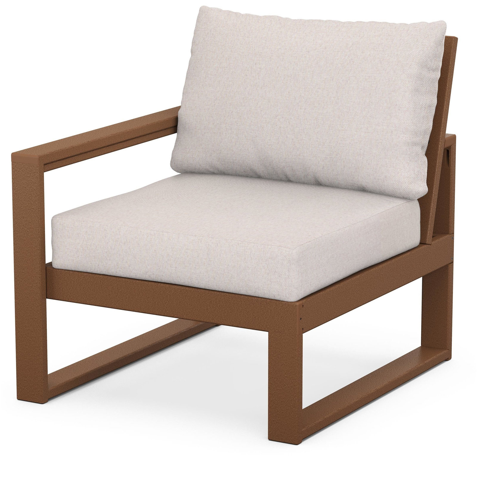 Edge Patio Lounge Chair, Dune Burlap, Teak