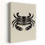 Black Tribal Crab Geometric Crab Ocean Beach Wall Art Print 1 Piece Wrapped Canvas Wall Art-484435322
