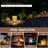 2pcs Solar Powered Woven Lantern - 9.64" Black & Amber, Pp+pe Garden Light, Auto On/off, Weatherproof