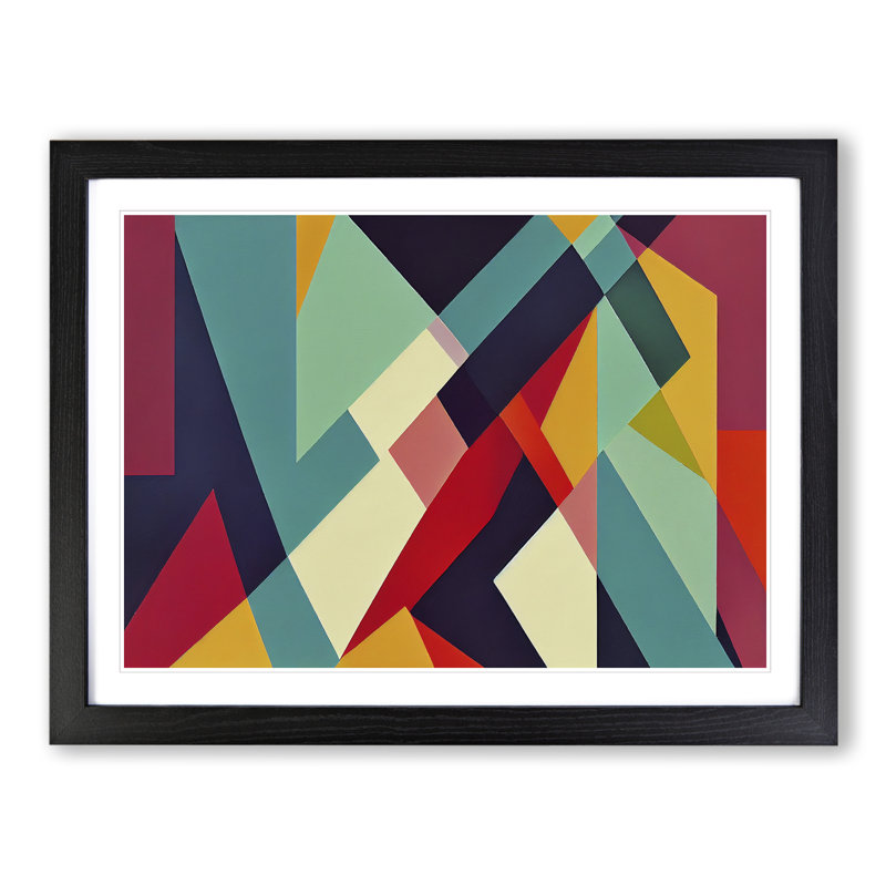 Abstract Art Vol.3 - Single Picture Frame Painting, Black, 46cm H x 64cm W x 2cm D