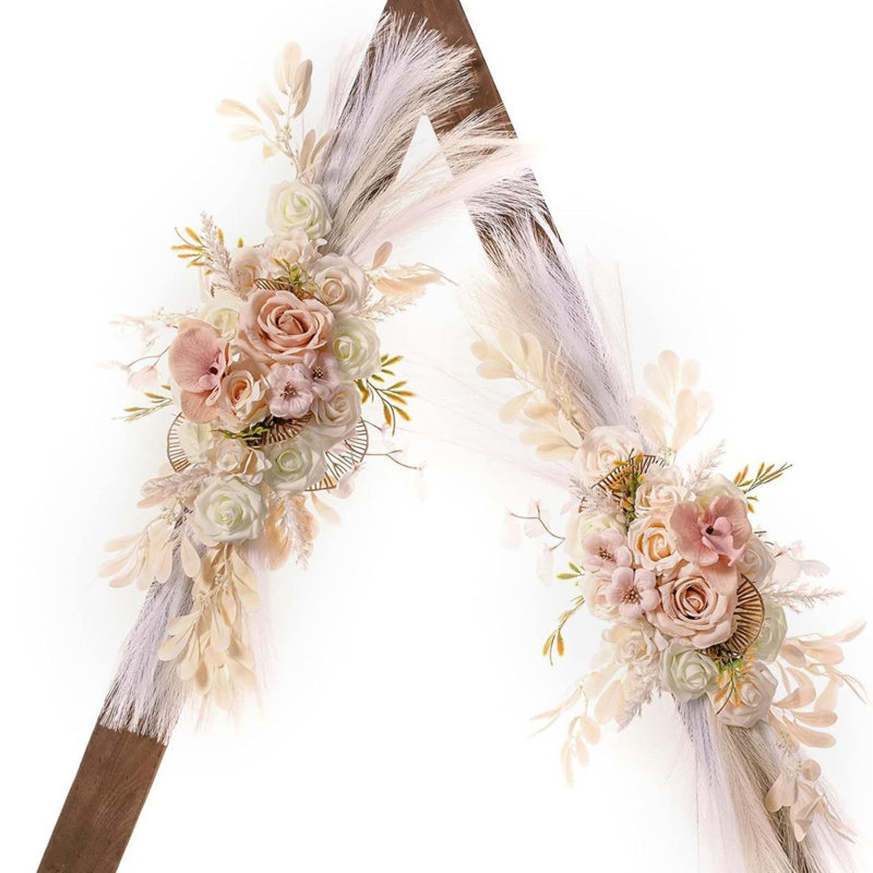 Fleurs de voûte de mariage, fleurs artificielles pour la décoration, grand feston de fleurs pour décoration florale de mariage Boho Styles - paquet de 2