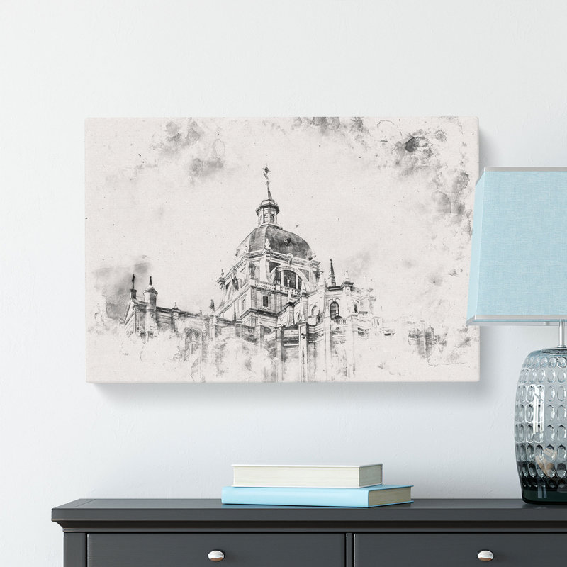 Almudena Cathedral In Madrid Spain - Wrapped Canvas, 60cm H x 91cm W x 3cm D