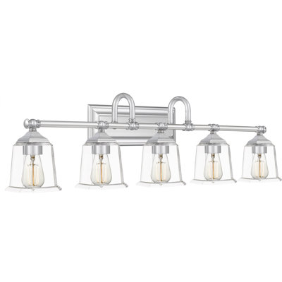 Nicholas 5-Light Polished Chrome Vanity Light