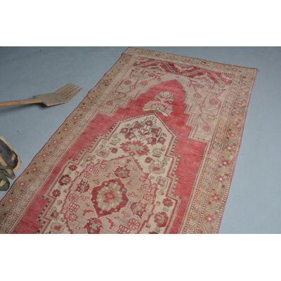 Wool Rug, Red Flatweave Rugs, Vintage Rugs, 4.3x10.3 ft Large Rugs, Handwoven Rug, Turkish Rugs