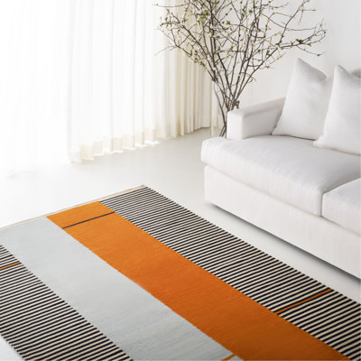 Lauren Ralph Lauren Flat Weave Wool Striped Rug