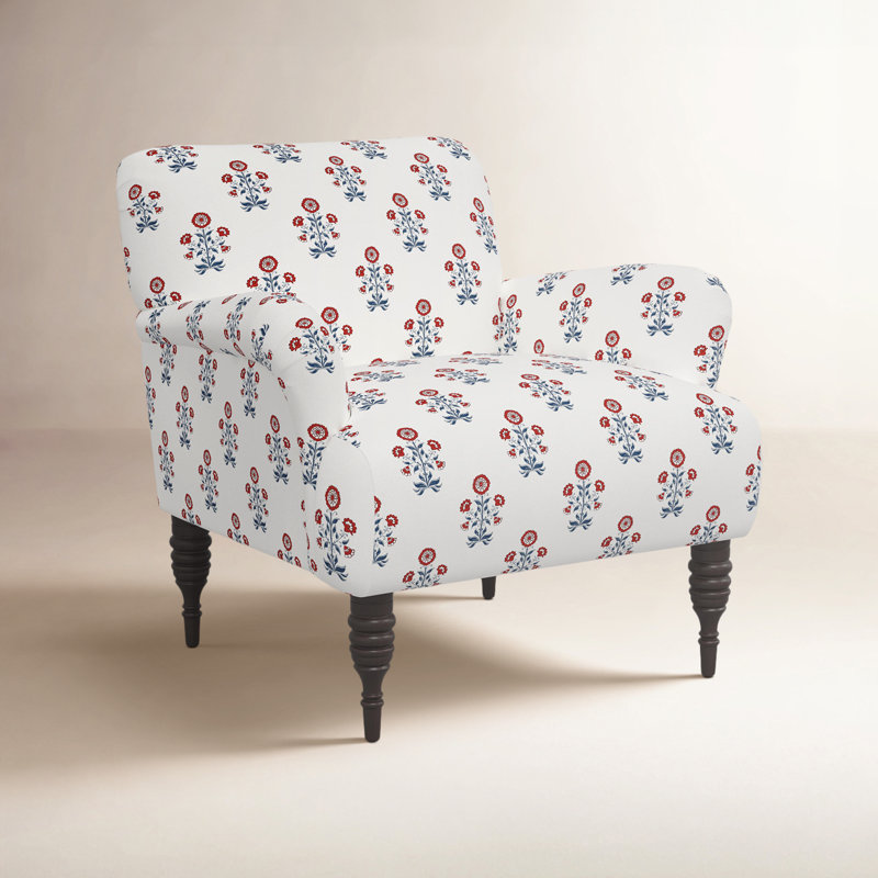 Fauteuil large de 32 po Allura, Cappy rouge à motif floral