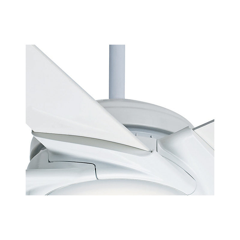 54" Stealth 5 - Blade LED Standard Ceiling Fan with Light Kit Included, Snow White