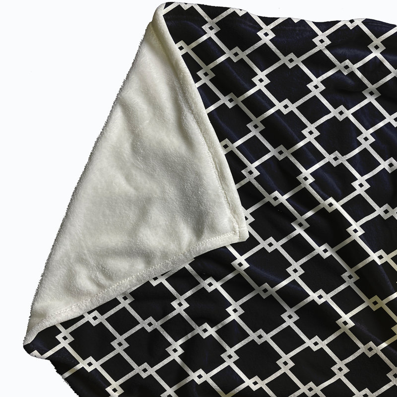Augusta Plain Weave / Muslin Throw Blanket, Navy