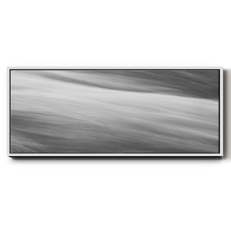 Panneau noir et blanc VI - Toile avec cadre, H 20 po x l 50 po