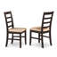 L'ensemble de table de salle à manger 5 pièces pour 4 personnes comprend une table de cuisine ronde avec Dropleaf et 4 chaises de salle à manger en tissu de lin, 42 po x 42 po, noir-1657405165-1740218436-1740218439