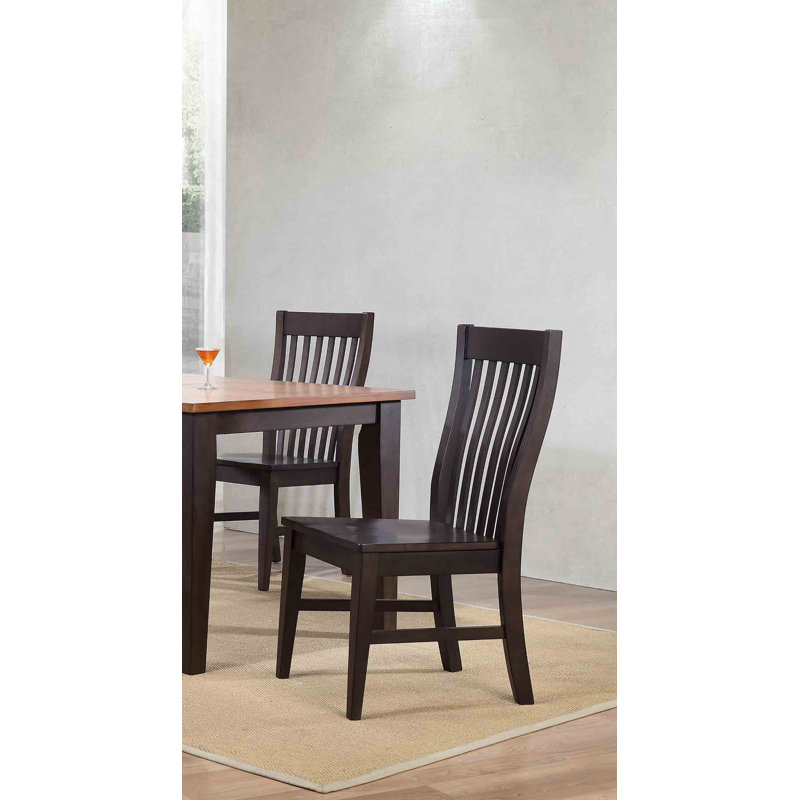 Chaise Calderon, Noir / chêne brun
