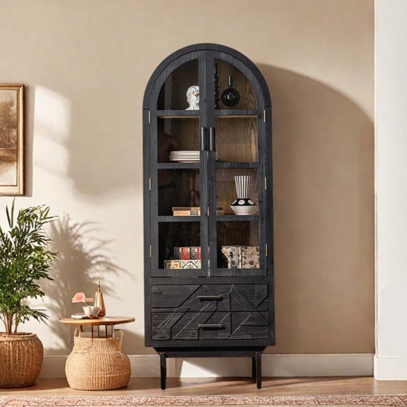 Arch relief bookcase
