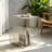 Iron End Table, Sofa Magazine Rack Side Table, Two Kinds of Placement, silver.