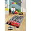 Tapis en polyester tissé à la machine en rouge / gris / noir-1393074440