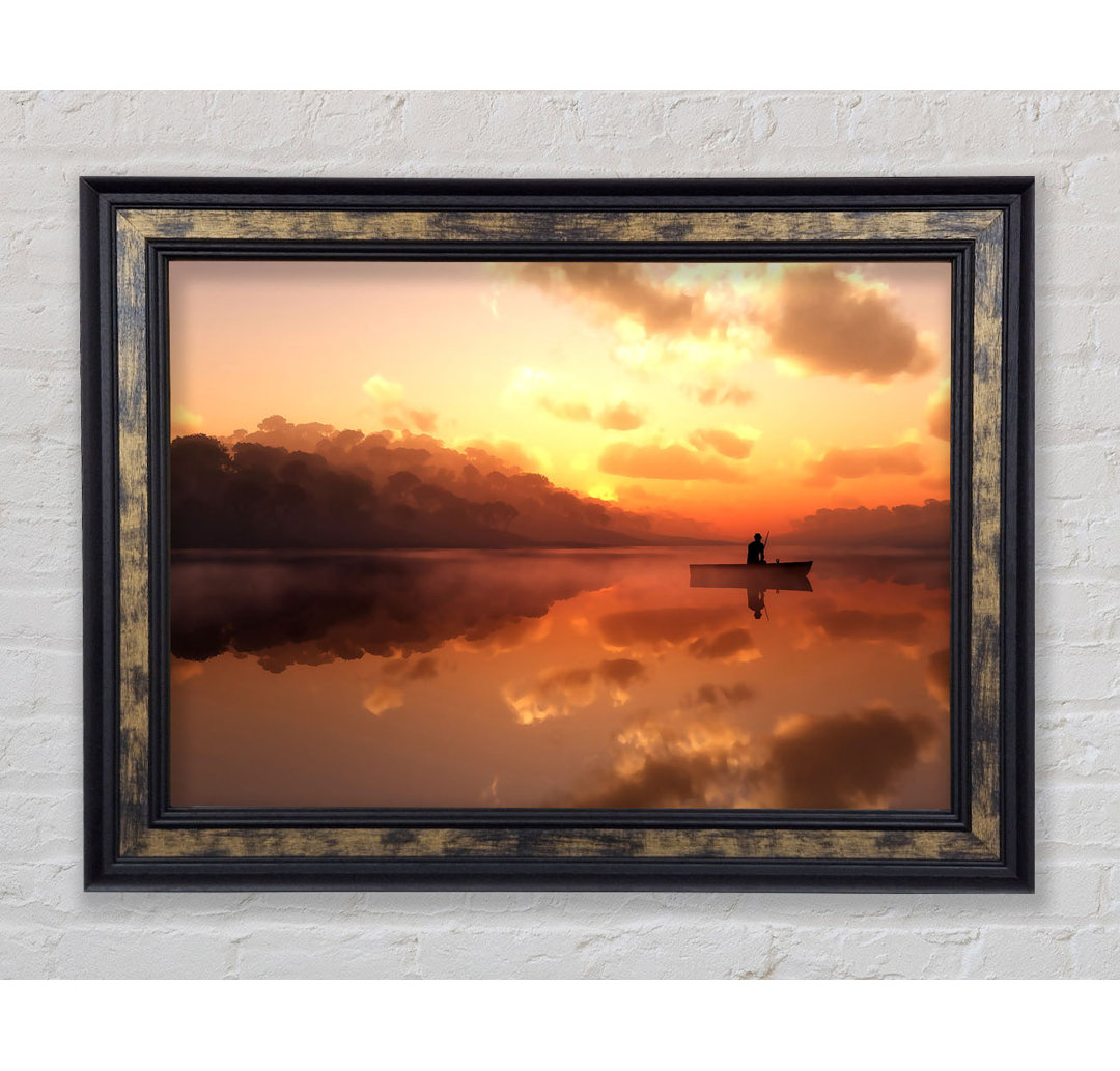 Angeln in der ruhigen Himmel Reflexion - Einzelne Bild Frame Kunstdrucke