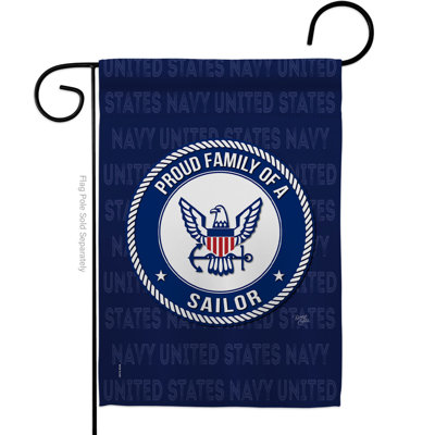 Drapeau de jardin en polyester 18,5 x 13 po Proud Family Sailor Garden