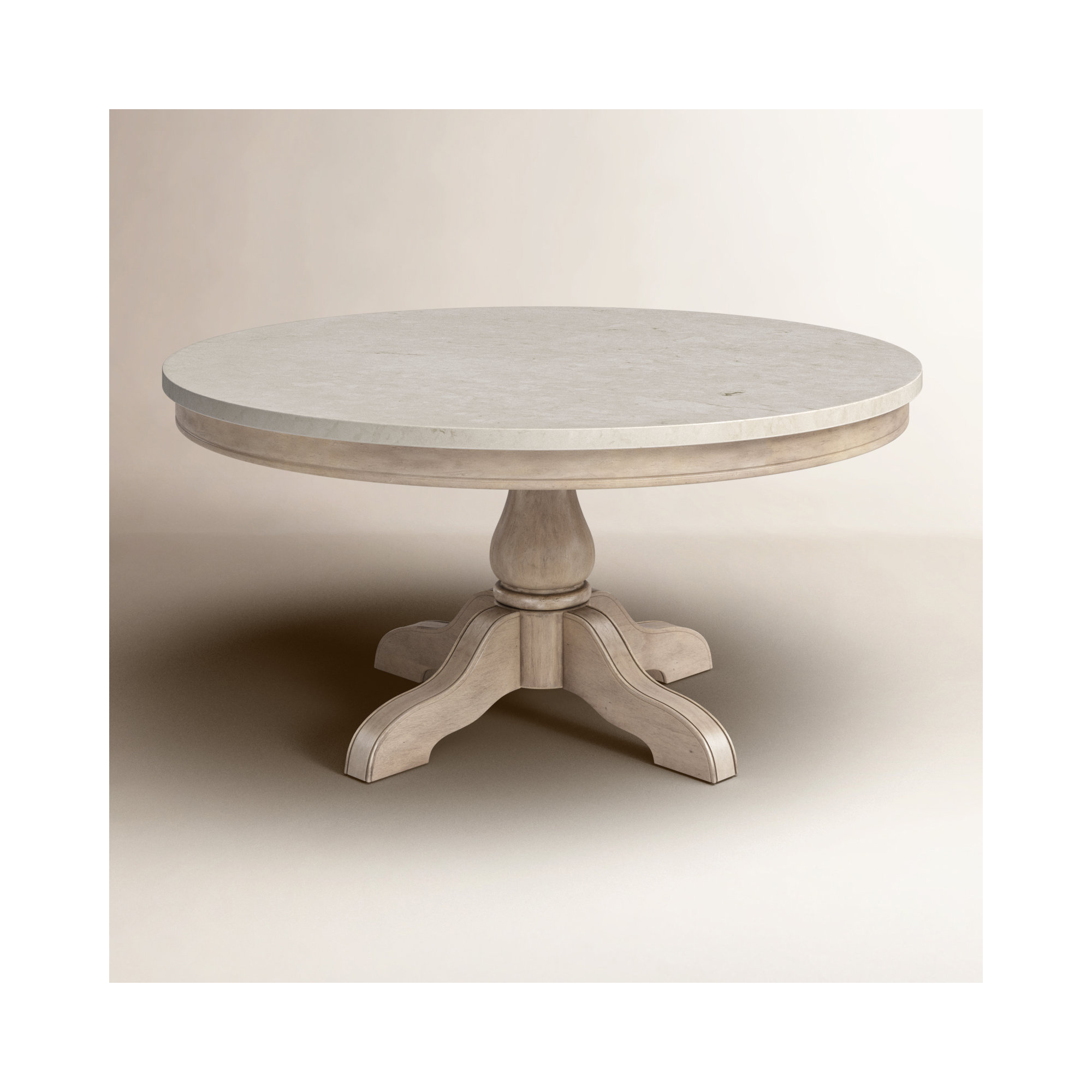 Aberdale Coffee Table, Distressed Ivory Top/Sandalwood Beige Base