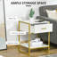 Mullica 45cm W Steel Bedside Table