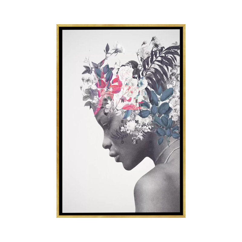 Impression « Memento » par Frank Moth, Toile encadrée d'or, Pas de tapis, H 26 po x l 18 po x 1,5 po