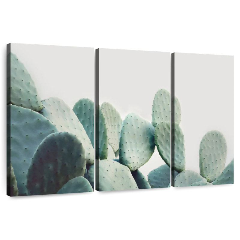 Harnek Green Pastel Cactus, 36" H x 57" W