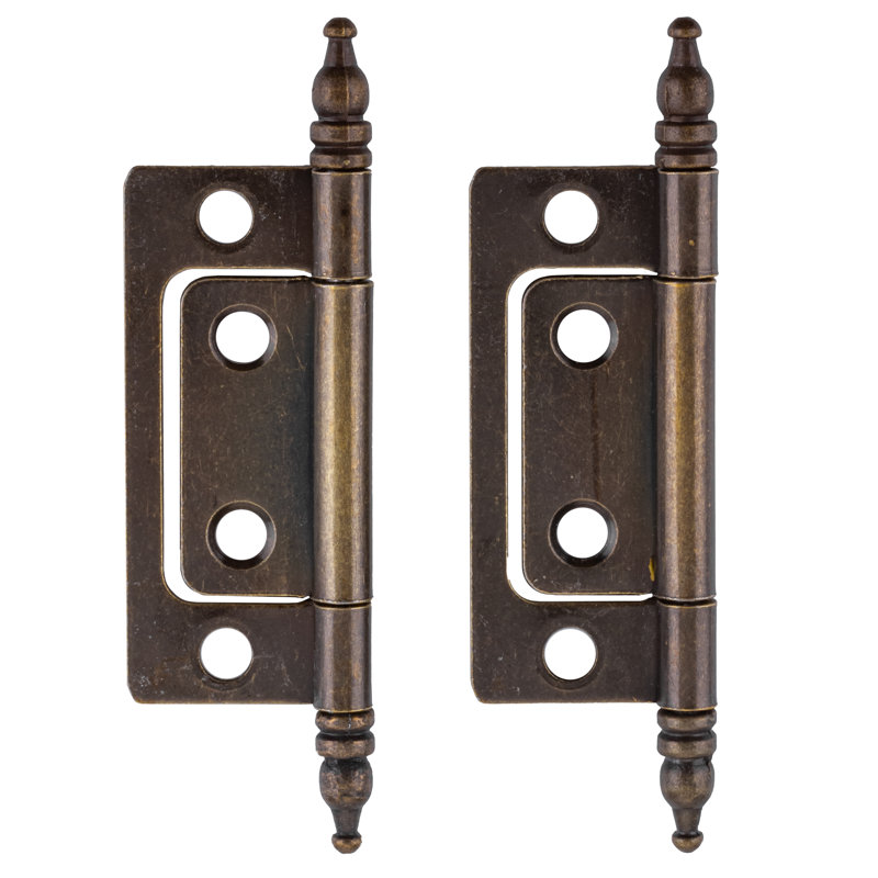 Antique Brass Non-Mortise Butt Hinge with Finals