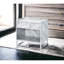 White Printed Faux Marble & Finish Accent Table With 1 Storage Drawer And Open Compartment, Metal Base, Side Glide, 1/2 Extension 0.59" Top Thickness, Particle Board Material, 24" Width, 16" Depth,