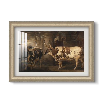 Portraits de deux bœufs extraordinaires, propriété du comte de Powis, 1814 - James Ward - Estampe encadrée sur mesure