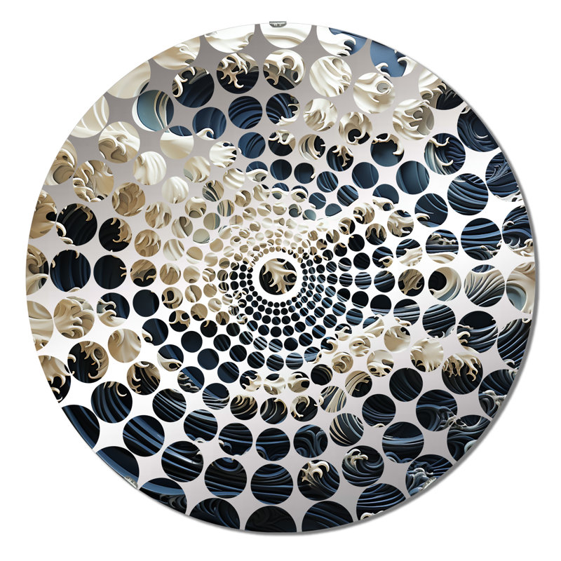 Normani - Concentric Circles Decorative Mirror, 23.6" x 23.6"