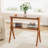 24.6'' Tall End Table Side Table With 2-Tier Storage Shelves And Solid Wood Legs-814716895
