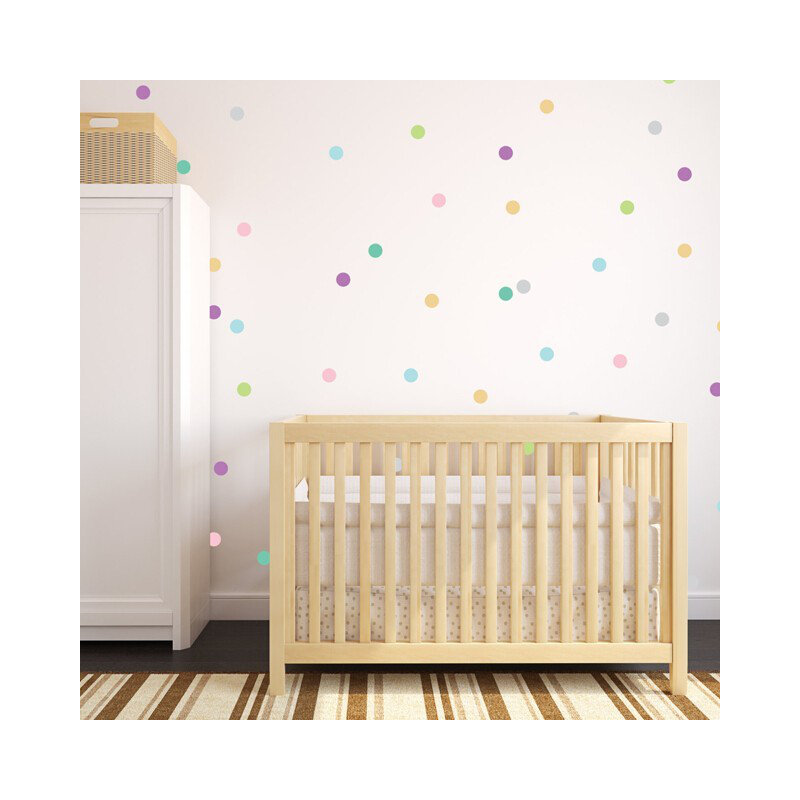 Adhésif décoratif pois confettis, Pastel