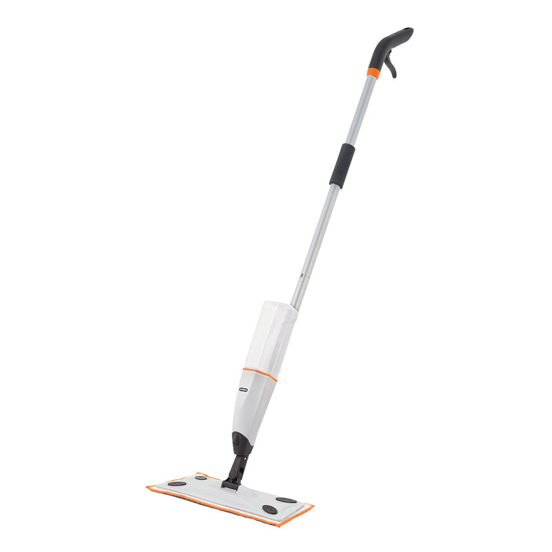 Vadrouille humide en microfibre Superio avec vadrouille humide en microfibre lavable pour planchers de bois franc, de carrelage et de céramique - Bouteille rechargeable - Gris