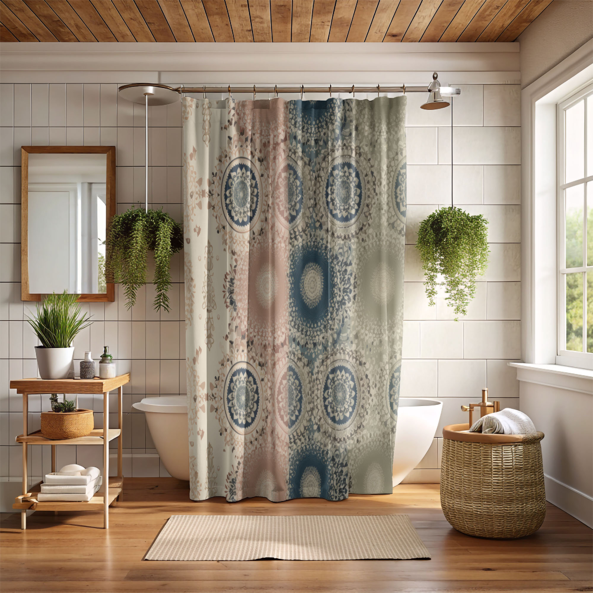 Bungalow Rose Boho Fancies - Premium Shower Curtain | Wayfair